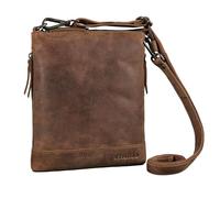 STILORD 'Koko' Borsa Donna Pelle Morbida Piccola Borsetta a Tracolla Vera Cuoio Spalla Vintage Elegante con Cerniera, Colore:rovere - marrone