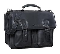 STILORD 'Kronos' Cartella insegnante Pelle Classica Borsa Lavoro Grande Uomo Donna Portadocumenti Ventiquattrore Cuoio, Colore:ossidiana nero