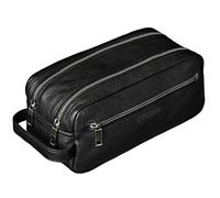STILORD "Kurt" Beauty Case Uomo Pelle Borsetta da viaggio Toiletry Trousse da bagno e palestra Borsa da Toilette con manico vintage cuoio Colore:nero