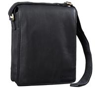 STILORD 'Lars' Borsa uomo in pelle a tracolla Messenger A4 piccola verticale Borsello vintage A4 grande per Tablet da 13,3 pollici per Università Ufficio Lavoro, Colore:nero