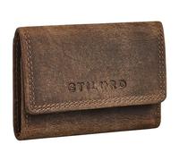 STILORD 'London' Mini Portafoglio in Pelle per Donna e Uomo con Protezione RFID Portafogli Vintage Portamonete in Cuoio Autentico - Taglia Ideale per Tasca e Borsa, Colore:marrone medio