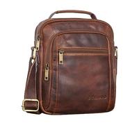 STILORD 'Lucky' Borsa a Tracolla Piccola in Pelle da Uomo Borsa Reporter in Pelle Crossbody Borsa Vintage in Vera Pelle, Colore:prestige - marrone