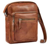 STILORD "Lyon" - Borsa tracolla uomo pelle cognac piccola | Borsello da uomo tracolla, borsa messenger e borsetta a spalla | Vera pelle, compatta per l'uso quotidiano, viaggio e lavoro