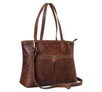 STILORD 'Madeleine' Borsa da Donna Grande in Pelle Vintage Elegante Borsa a Tracolla Business Bag per PC da 13,3 Pollici Borsa a Spalla per Lavoro Shopping, Colore:prestige - marrone