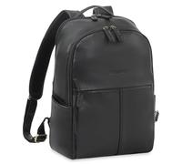 STILORD "Marino" Zaino in Vera Pelle Elegante per Uomo e Donna medie - Zaino da Studente con scomparto per Laptop 13-14 pollici - Ideale come zaino da città elegante Colore:nero