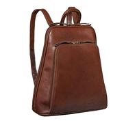 STILORD 'Martha' Zaino in Pelle per Donne Vintage | Daypack Elegante e Moderno per Città, Uscite, Shopping e Lavoro | Zaino Anti-Furto in Vera Pelle, Colore:porto - cognac