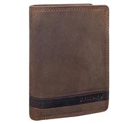 STILORD 'Matthis' Portafoglio Uomo Verticale Pelle Vintage Borsellino Blocco RFID Portamonete Porta Carte per Carta d'Identità EC Cuoio Autentico, Colore:marrone medio