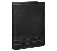 STILORD 'Matthis' Portafoglio Uomo Verticale Pelle Vintage Borsellino Blocco RFID Portamonete Porta Carte per Carta d'Identità EC Cuoio Autentico, Colore:nero