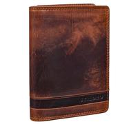 STILORD 'Matthis' Portafoglio Uomo Verticale Pelle Vintage Borsellino Blocco RFID Portamonete Porta Carte per Carta d'Identità EC Cuoio Autentico, Colore:kara - cognac