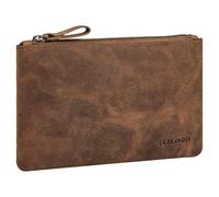 STILORD 'Matti' - Borsa in pelle, da uomo e da donna, in vera pelle, piccola tasca per documenti da viaggio, stile vintage, per contanti e carte, Seppia - Marrone Plain, s, Porta carte di credito