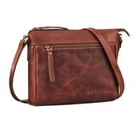STILORD 'Mirabelle' Tracolla Donna in Pelle Vintage Elegante per Tutti i Giorni, Borsetta Cuoio Autentico Colore:porto - cognac
