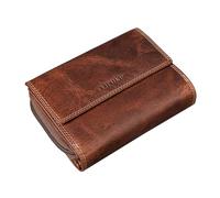 STILORD "Monnie Elegante Portafoglio Donna in Pelle Vera - Borsellino con Blocco RFID e NFC Grande con Molti Scomparti 18 Carte - Portamonete donna in Scatola Regalo Colore:salerno - marrone