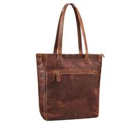 STILORD 'Nara' Classica Borsa Donna Pelle Shopper Tote Bag Università Grande Borsa a Tracolla Shopping Bag Elegante Borsa Lavoro Borsa a Mano Vera Pelle, Colore:prestige - marrone
