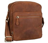STILORD 'Nathan' Borsello da Uomo a tracolla in pelle Piccola borsa messenger in Cuoio a Spalla per Viaggi Escursioni, Colore:tan marrone - scuro