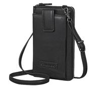 STILORD 'Nelly' Borsa per Telefono a Tracolla Pelle Borsa a Tracolla con Tasca Portamonete Piccolo Portafoglio per Smartphone Borsetta Porta Cellulare Vintage, Colore:nero