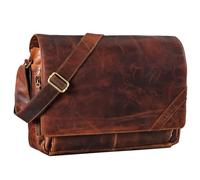 STILORD "Nick" Borsa messenger uomo donna in pelle stile Vintage Tracolla in vero cuoio Portadocumenti per PC, A4 per università ufficio e lavoro Colore:florida - marrone
