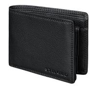 STILORD 'Norman' Portafoglio Uomo Vera Pelle Grande Borsellino Anti RFID NFC Cuoio Portafoglio con Portamonete Borsellino Uomo Pelle, Colore:nero