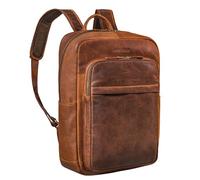 STILORD 'Oliver' Zaino Uomo Pelle Vintage Zaino Porta Pc 16 Pollici Zaino Viaggio Aereo Grande Cuoio Borsa per Laptop Valigia Lavoro Università, Colore:kara - cognac