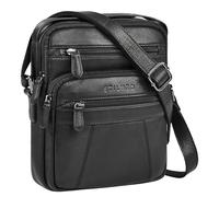 STILORD 'Omar' Piccolo Borsello Uomo Pelle Borsa a Spalla per Tablet da 8,4 Pollici Crossbody Borse Messenger Cuoio Borsa a Tracolla Borselli per Ufficio e Viaggi, Colore:nero