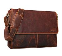 STILORD 'Oskar' Borsa a Tracolla in Pelle Uomo Donna - Messenger Bag Vintage in Vera Pelle - Borsa Lavoro e Università per Laptop 15 Pollici e Documenti A4 Vero Cuoio, Colore:kara - cognac