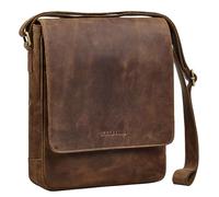 STILORD 'Ottavio' Borsa a Tracolla Uomo Pelle Verticale Messenger Media in Cuoio Autentico per Laptop 13,3 Pollici Cartella Lavoro Ufficio Tempo Libero Borse Crossbody, Colore:marrone medio