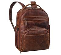 STILORD 'Paco' Premium Zaino Business Uomo in Pelle Grande XL - Ideal Como Elegante Mochila de Piel Auténtica con Soporte Para Trolley - 15,6 Pulgadas, Colore:salerno - marrone