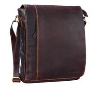 STILORD 'Paul' Borsa a tracolla in pelle Messenger uomo donna vintage Borsa per l'università documenti A4 Borsello grande formato verticale in vero cuoio, Colore:cognac marrone scuro