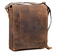 STILORD 'Paul' Borsa a tracolla in pelle Messenger uomo donna vintage Borsa per l'università documenti A4 Borsello grande formato verticale in vero cuoio, Colore:colorado - marrone