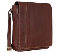 STILORD 'Paul' Borsa a tracolla in pelle Messenger uomo donna vintage Borsa per l'università documenti A4 Borsello grande formato verticale in vero cuoio, Colore:maraska - marrone scuro
