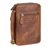 STILORD 'Peter' Borsa da petto in pelle 2 in 1 Portafoglio Uomo Portacellulare Donna Portafoglio da viaggio Piccola borsa a tracolla Vintage Crossbody, Colore:marrone medio