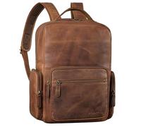 STILORD "Polino" zaino uomo pelle business lavoro grande zaino porta pc 15,6 pollici elegante zaino in pelle vera uomo vintage ufficio università viaggio;Colore:marrone medio