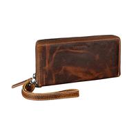 STILORD 'Poppy' Borsellino in Pelle 3-in-1 Borsetta porta Cellulare Pochette Donna da Borsa 12 Fessure per Carte con Protezione RFID Portafoglio Donna Grande Vera Pelle, Colore:luino - marrone