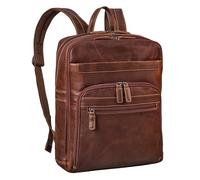 STILORD 'Quinten' Pelle Zaino Porta PC 16 Pollici Uomo Zainetto Donna Zaini Grande Portacomputer Uomini Donne Vintage Laptop Backpack Cuoio per Viaggio Ufficio Università, Colore:salerno - marrone