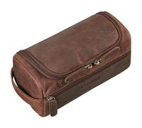 STILORD 'Rowan' Borsa da Toilette da Appendere Beauty Case Uomo Pelle Trousse Trucchi Donna Cuoio Kit Viaggio Porta Trucchi Makeup Bag Vintage, Colore:zamora - marrone