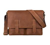 STILORD "Russell" Borsa Messenger a Tracolla in Pelle Vintage Cartella da Lavoro per MacBook da 13,3 Pollici Ventiquattrore in Cuoio Colore:taranto - marrone