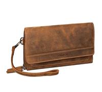 STILORD 'Sabrina' Porta Cellulare Tracolla Donna Borsetta Pelle Autentico Grande Portacellulare Portafoglio Pochette da Polso Cuoio borsa Pelle Sacchetti 7 pollice RFID, Colore:bergamo - marrone
