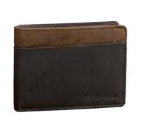 STILORD 'Sterling' Portafoglio Uomo in Pelle Bicolore con Protezione RFID Portafogli Vintage con Portamonete, Colore:marrone scuro