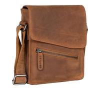 STILORD 'Steve' Borsa Uomo Piccola Pelle Borsello Vintage da Spiaggia Borsetta Uomo Tracolla Design Orizzontale Elegante, Colore:tan marrone - scuro