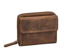 STILORD 'Suki' Portafoglio Donna Piccolo Pelle Vera - Mini Portafoglio con Portamonete Retro - Borsellino Zip Cuoio con Blocco RFID & NFC in Elegante Confezione Regalo, Colore:marrone medio