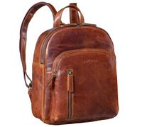 STILORD 'Summer' Zaino Città Donna in Pelle Daypack Vintage Zainetto Piccolo Borsa da Donna Casual Backpack Pratico Elegante Zaini da Viaggio in Cuoio Autentico, Colore:kara - cognac