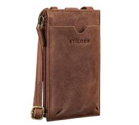 STILORD 'Tali' Pochette Porta Cellulare Pelle Borsa Tracolla Piccola con Portafoglio Crossbody Bag con Mini Borsa Donna Card Holder Vera Pelle, Colore:messina - marrone
