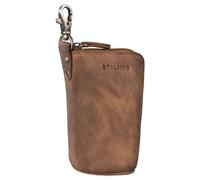 STILORD 'Tanner' Portachiavi Uomo e Donna in Vera Pelle Astuccio Chiave Borsa Portachiavi per Auto Mini Wallet Vintage Pelle, Colore:marrone medio