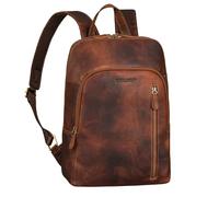 STILORD "Taron" Elegante Zaino Pelle Uomo E Donne Medio Con Scomparto Laptop 13.3 Pollici Multitasche Zainetto Cuoio Alla Moda Trolley Zaino Per Lavoro Università Viaggio Colore:prestige - marrone