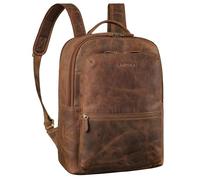 STILORD 'Tomke' Zaino Porta PC Pelle XL Business Backpack Laptop Zaino da Lavoro Grande con Molti Ccomparti e Sistema Trolley Cuoio Vintage, Colore:marrone medio