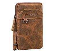 STILORD 'Tyrell' Petto Uomo in Pelle Borsa a Tracolla con Passante per Cintura - Marsupio Crossbody Collo Vintage, Colore:bergamo - marrone
