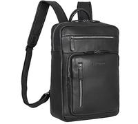 STILORD 'Valera' Zaino Business in Vera Pelle - Multiscomparto per Ufficio, Scuola, Insegnante e Laptop - Unisex Donna e Uomo, Colore:nero