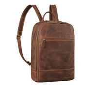 STILORD 'Willis' Grande Zaino Porta Pc in Pelle per Ufficio Viaggio Università Backpack 15 Pollici Zaino Lavoro Uomo e Donna in Vera Pelle, Colore:marrone medio