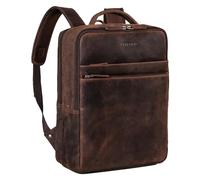 STILORD Zaino Porta PC Brooklyn in Vero Cuoio per Laptop 15,6 Pollici - Backpack da Viaggio e Borsa da Lavoro
