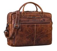 STILORD 'Zenon' Cuoio Borsa Porta PC 15,6-16 Pollici - Grande Borsa Laptop a Tracolla - Valigetta Documenti A4 - Ventiquattrore da Lavoro in Vera Pelle Uomo & Donna, Colore:salerno - marrone