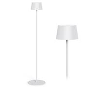 Stilosa 3 Floor - Piantana Senza Fili - Lampada Ricaricabile da Terra con 3 Altezze - Luce LED Regolabile (Dimmer) con il Tocco - Lunga Durata - Uso Interno ed Esterno - Bianco Opaco